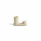 Solace & Smoke minimalist beige textured incense holder with two compartments for pens or art supplies.
