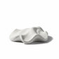 Solace & Smoke matte white textured sculpted wave decorative tray for keys or jewelry.